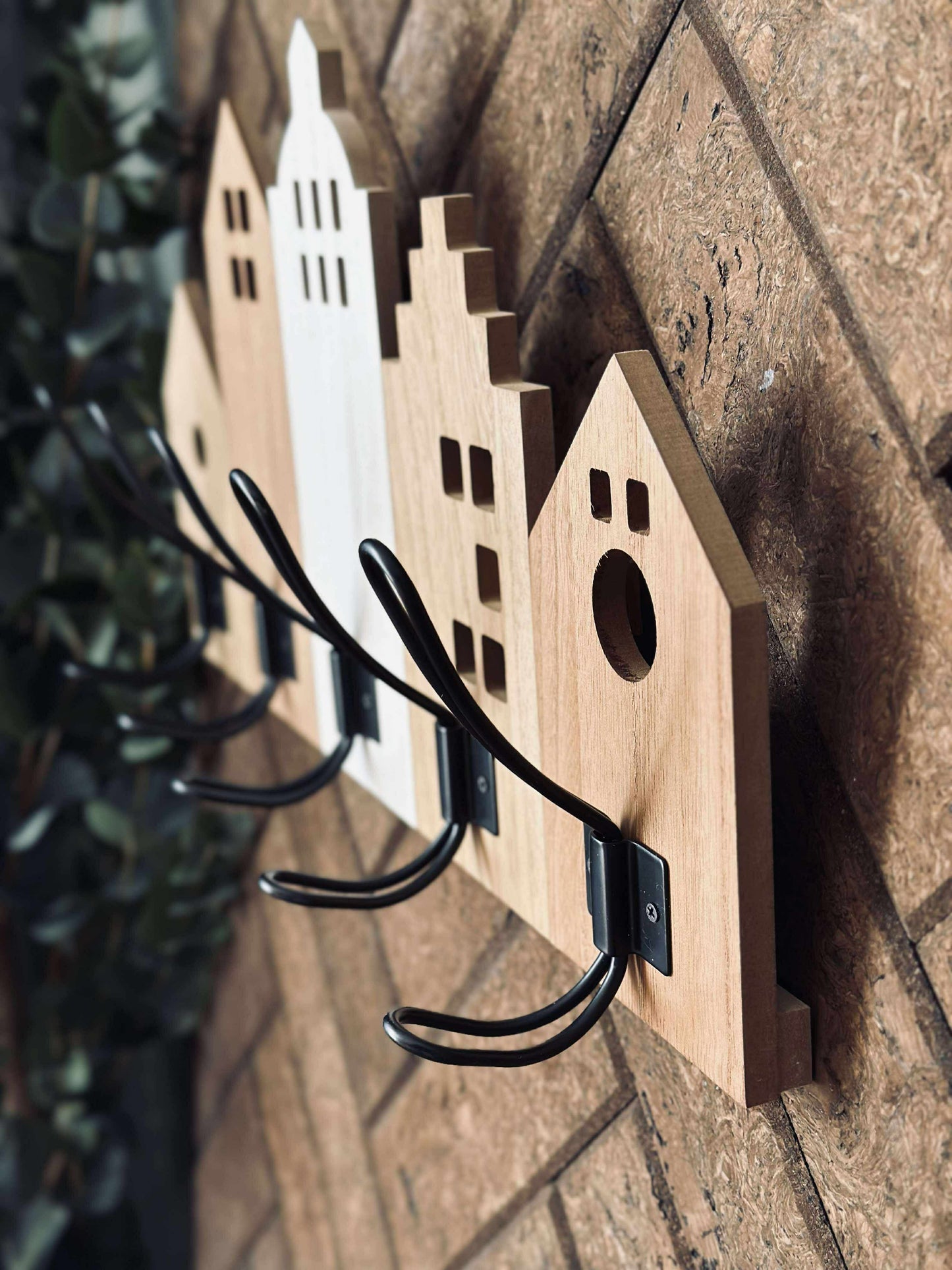 Knagerække med huse