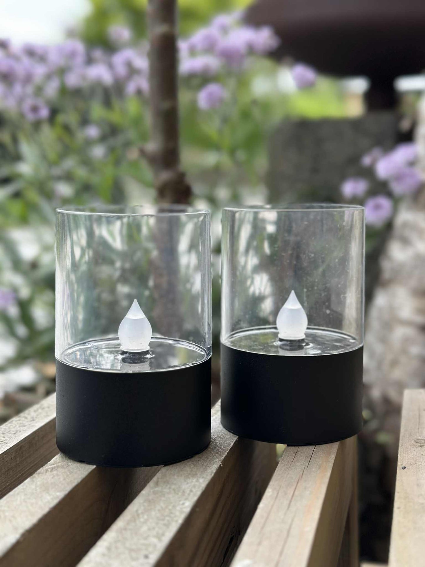 Lysestager solar - Sæt af 2 stk.