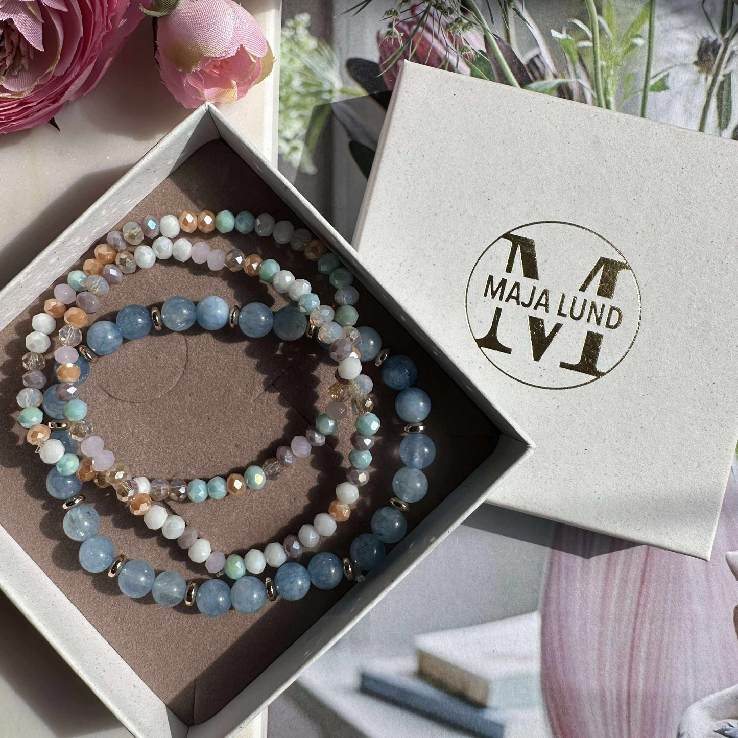 Armbånd Luna Soft blue – Sæt med 3 stk