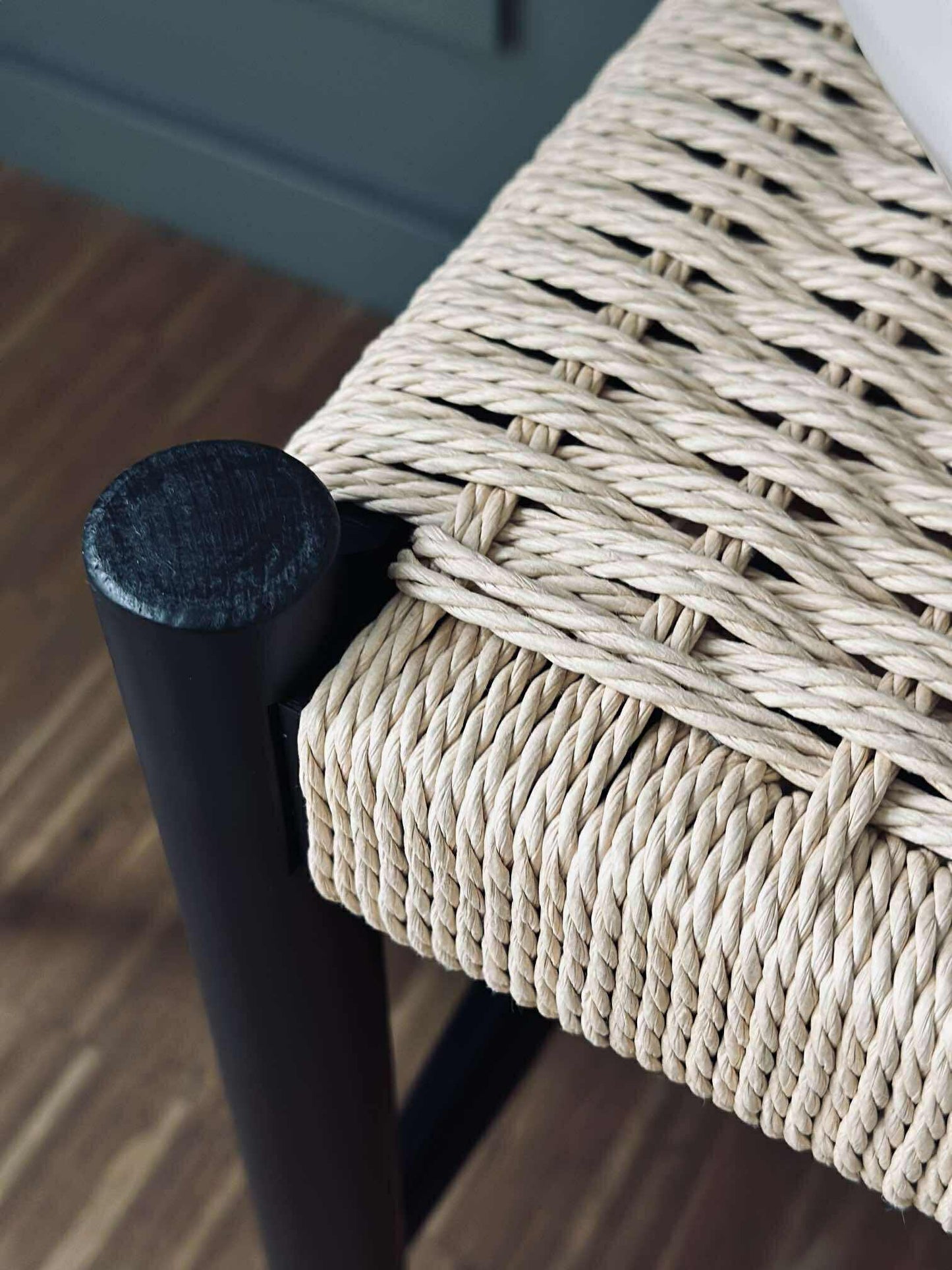 Bænk bøg Sort / natur - 90 cm