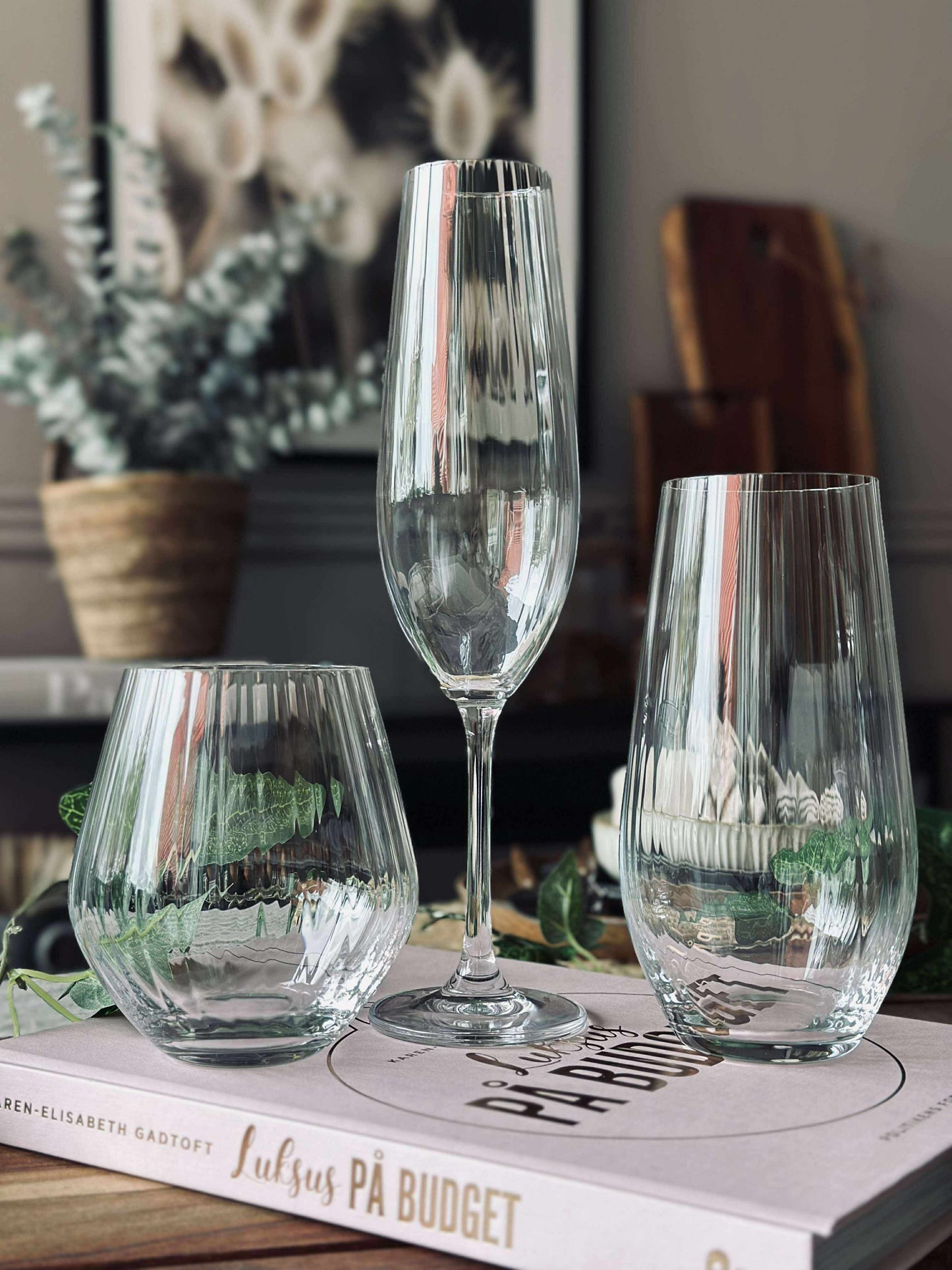 Vandglas Høj CRYSTAL - Sæt med 2 stk.