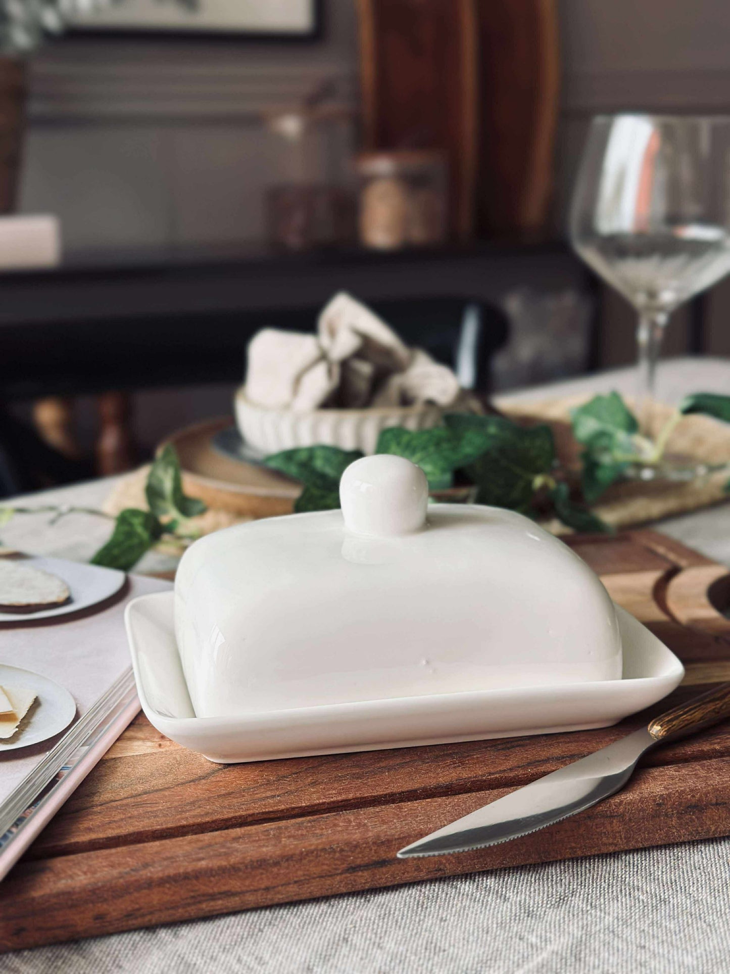 Smørskål - Porcelæn