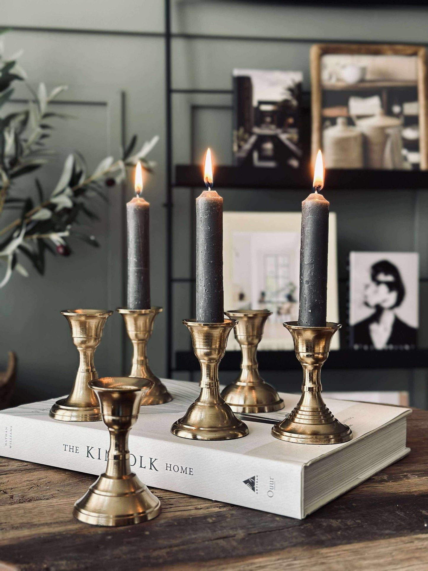 Lysestage 8 cm - Golden mix