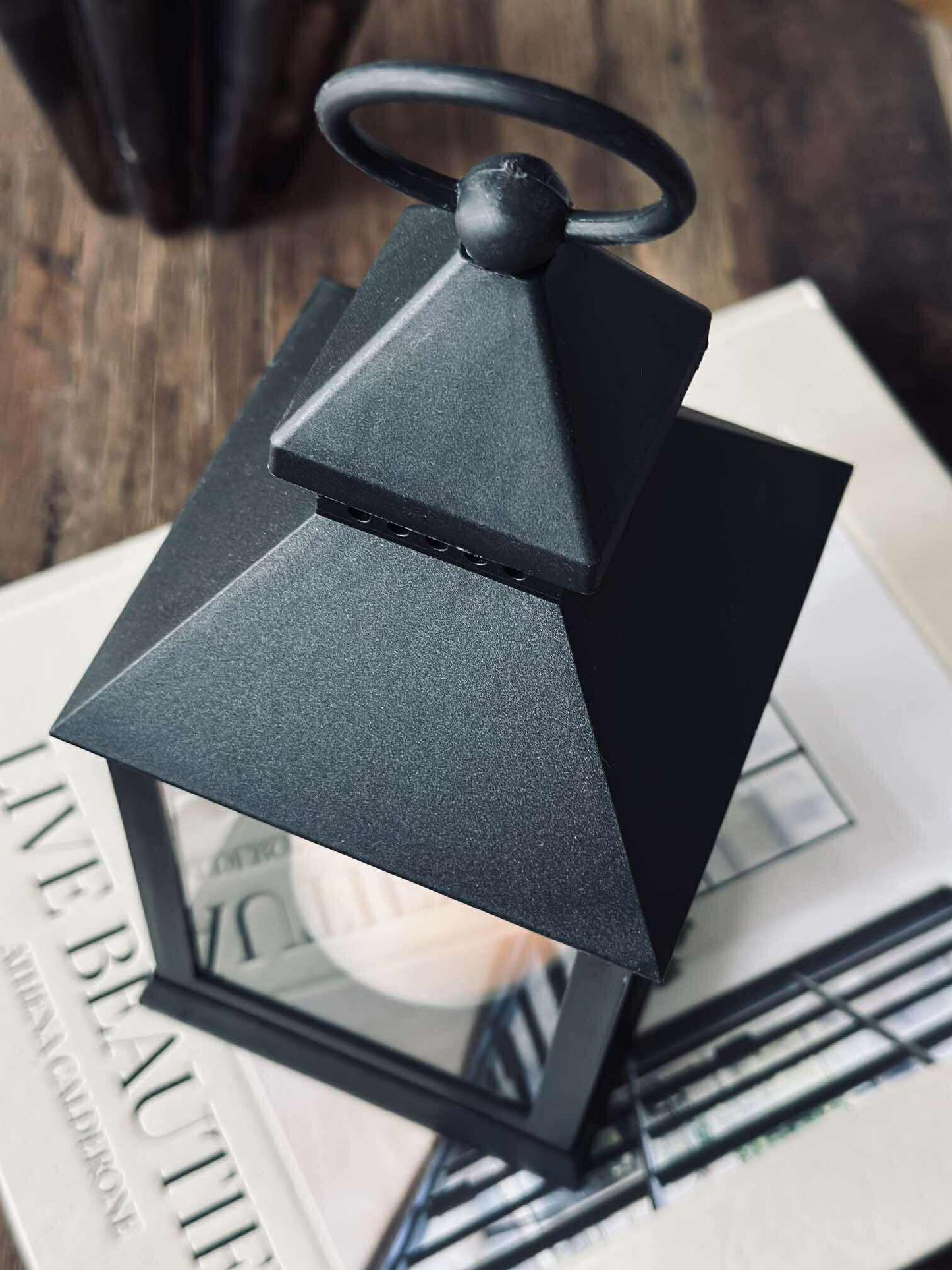 Lanterne m. Timer - Black