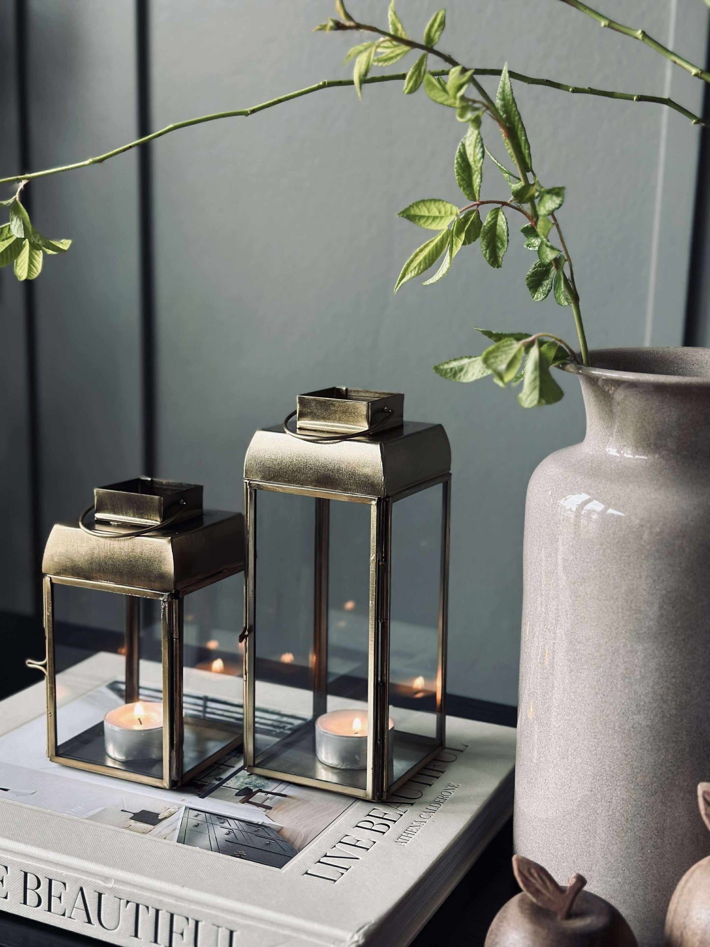 Lanterne Guld - Flere størrelser