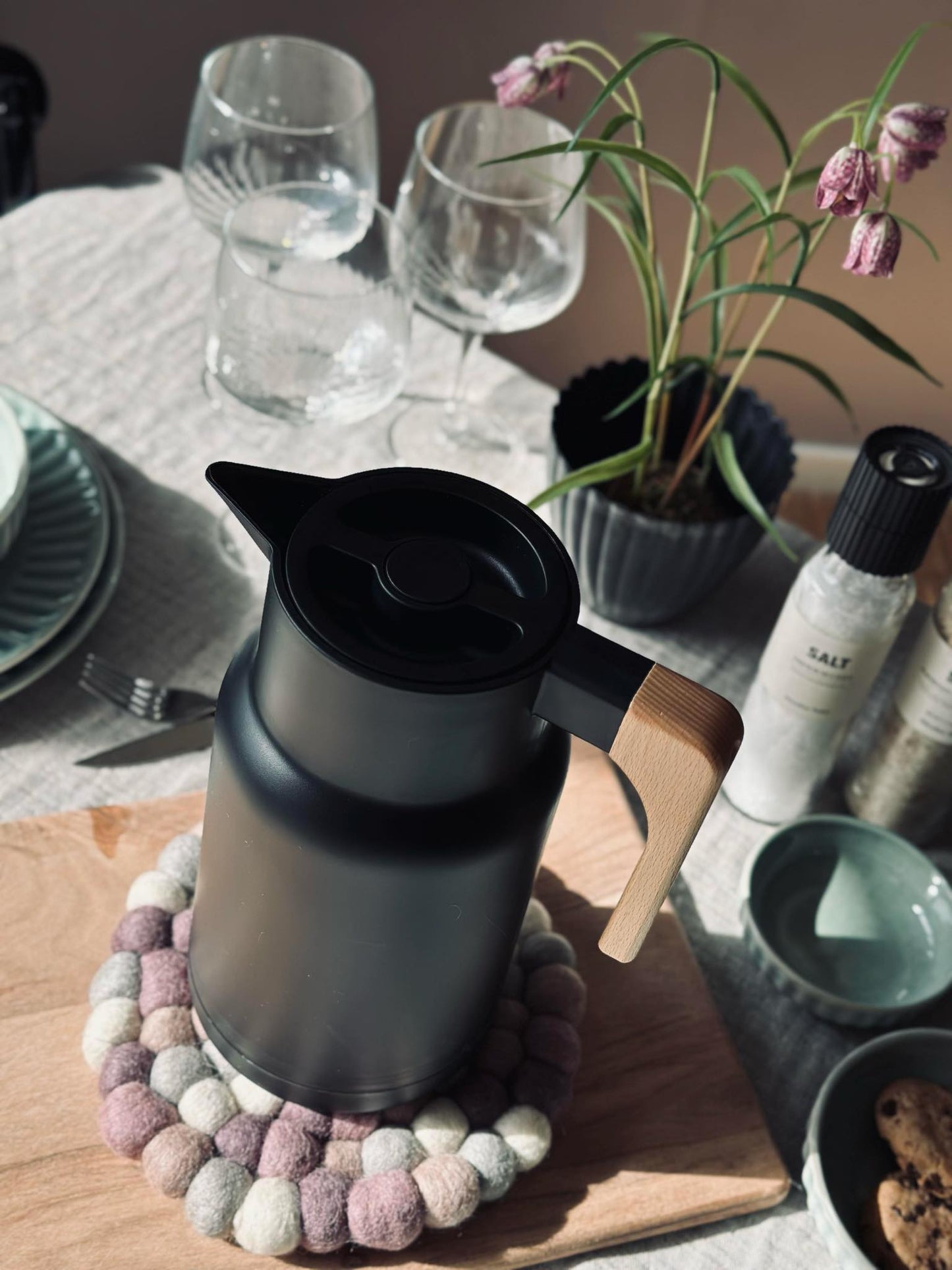 Bordskåner DOTS - Lyng uld mix