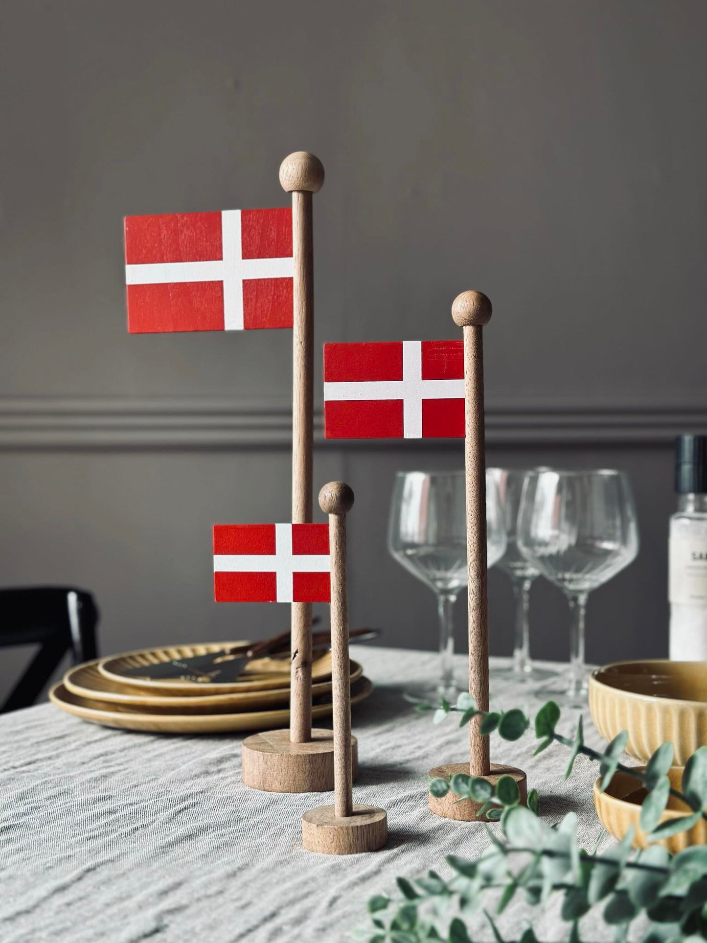 Flag Dannebrog wood - Flere størrelser