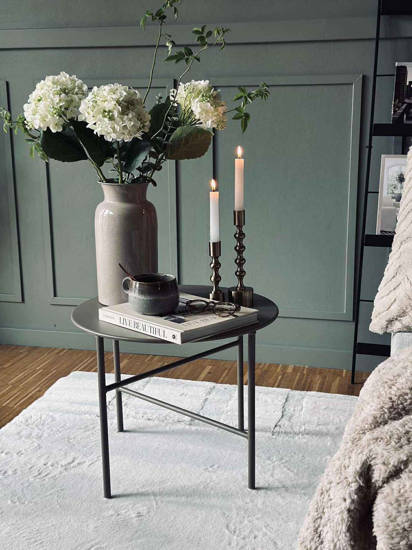 Gulvtæppe Plys white