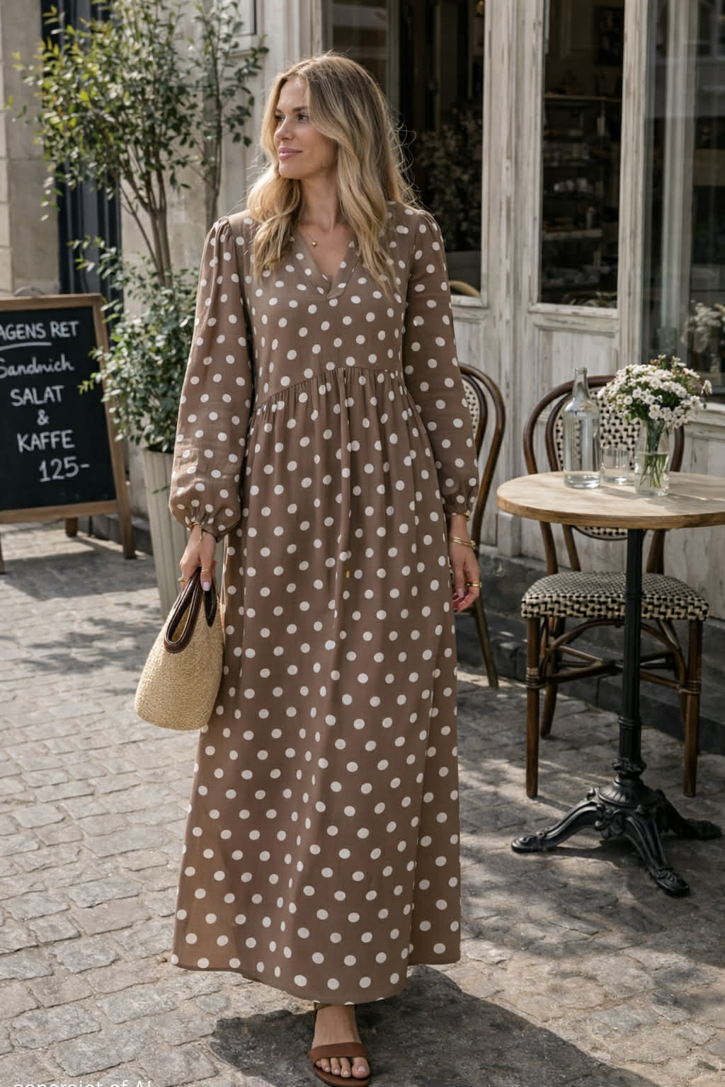 Kjole Melina - Dot taupe