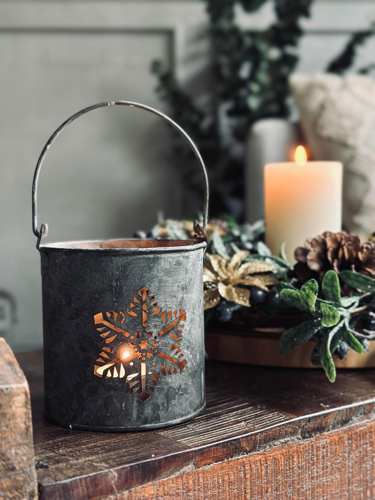 Lanterne med stjerne - Zink