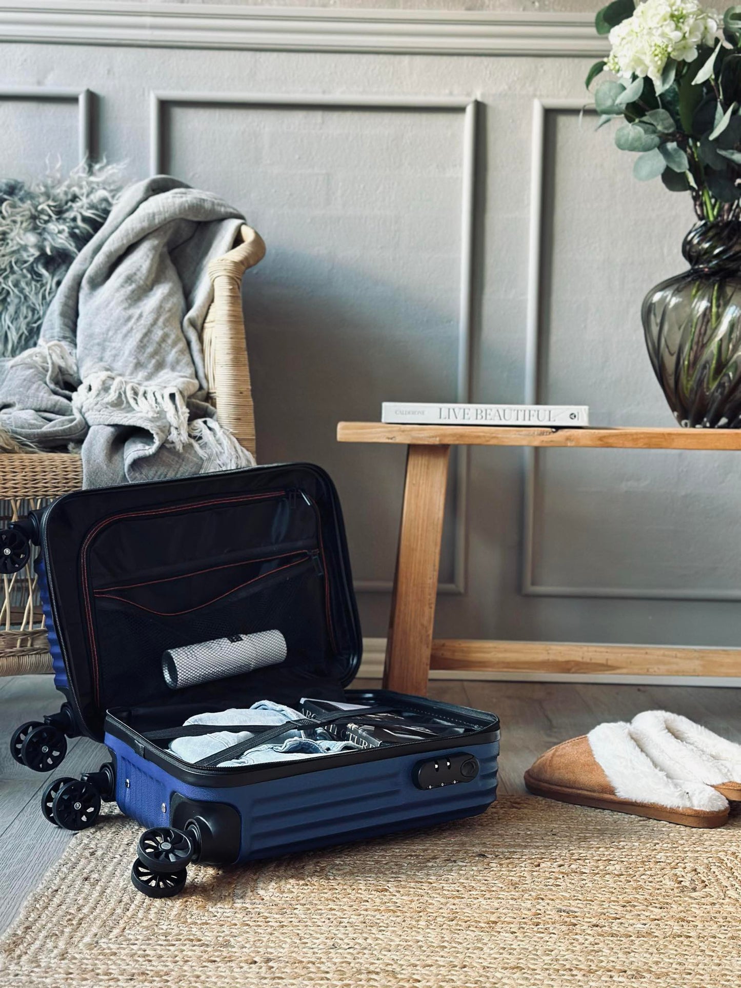 Kuffert Trolley - Blue