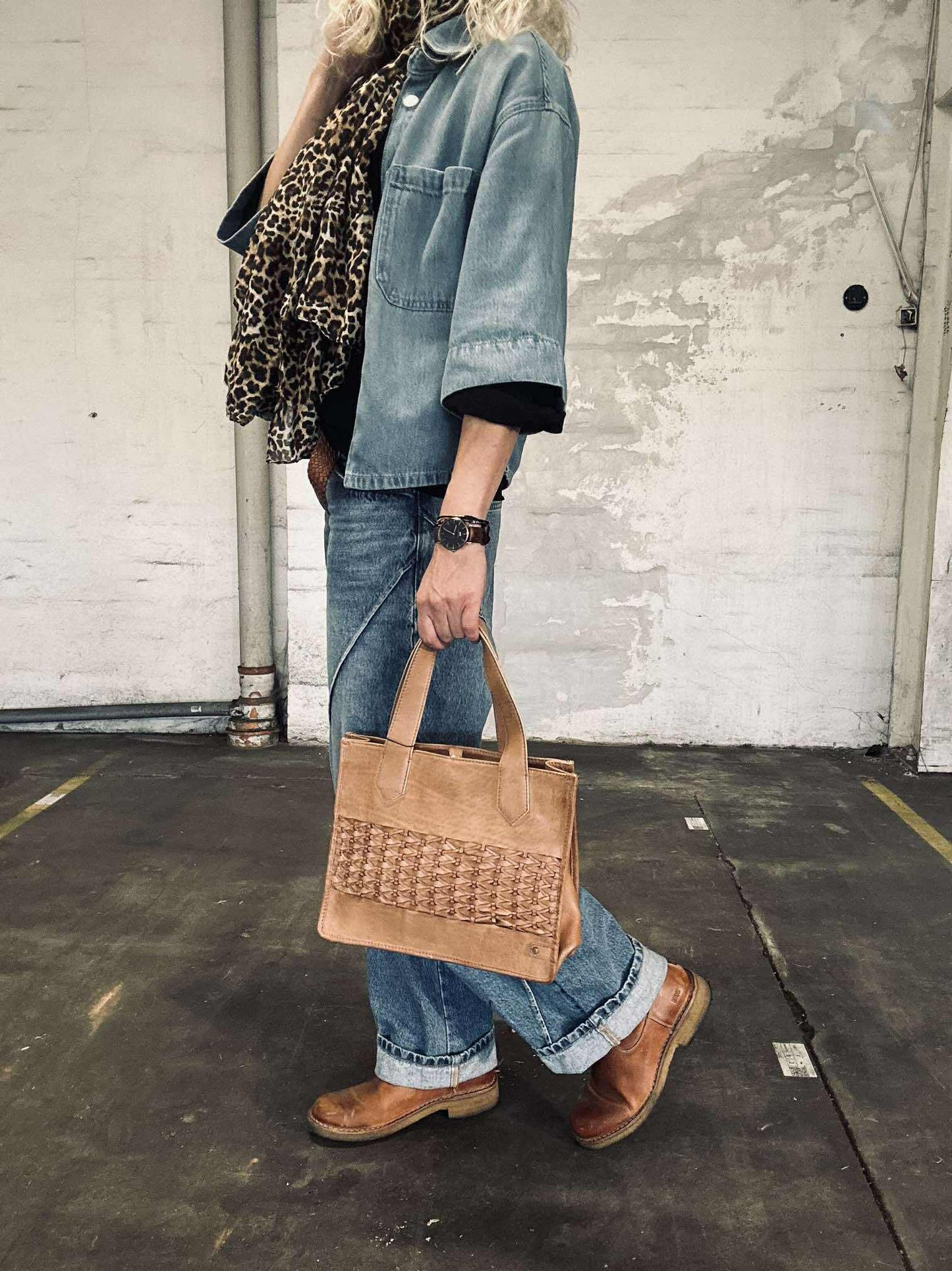 Elegant håndtaske - Camel
