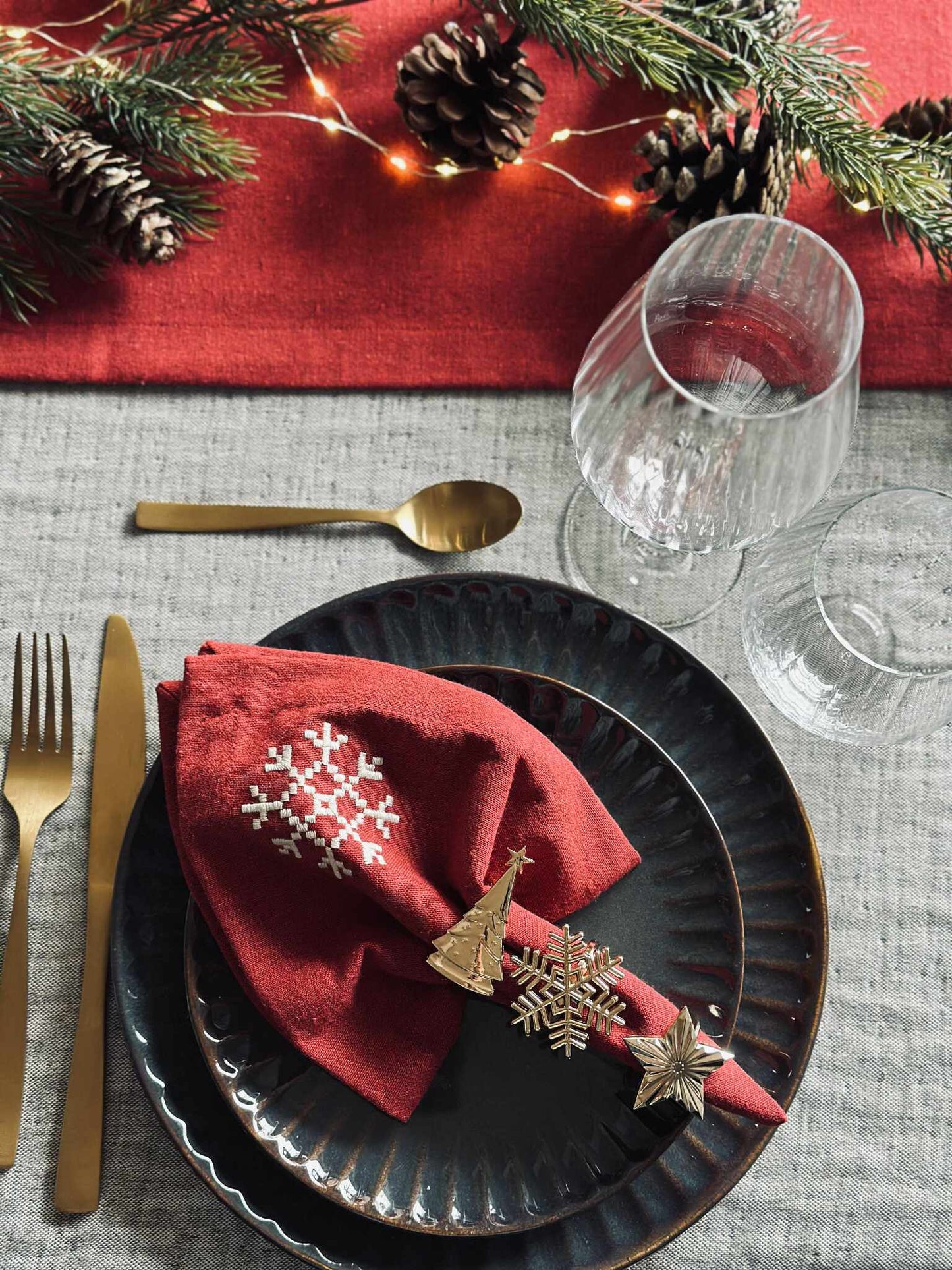 Servietringe Gold - MIX 4 stk