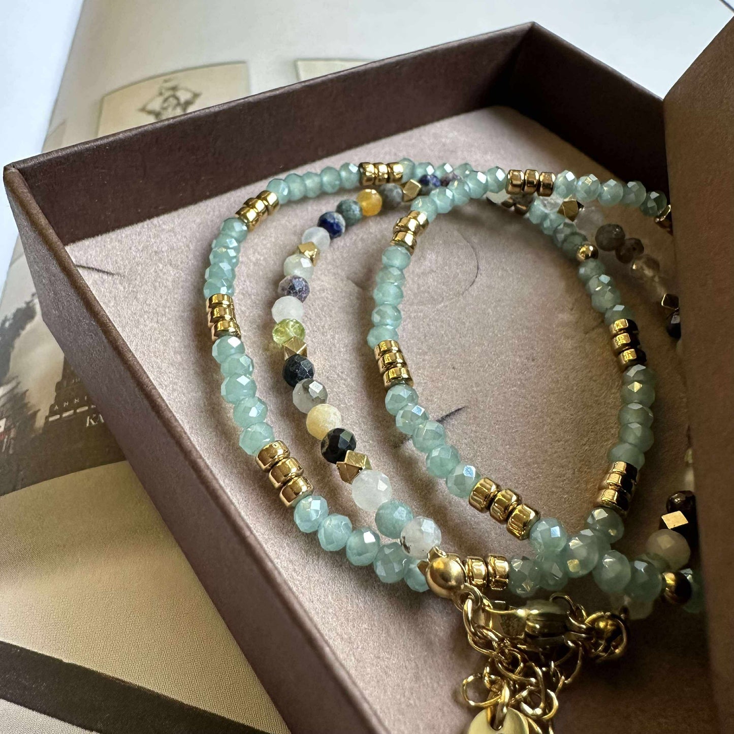 Armbånd Marika Aqua- Sæt med 3 stk
