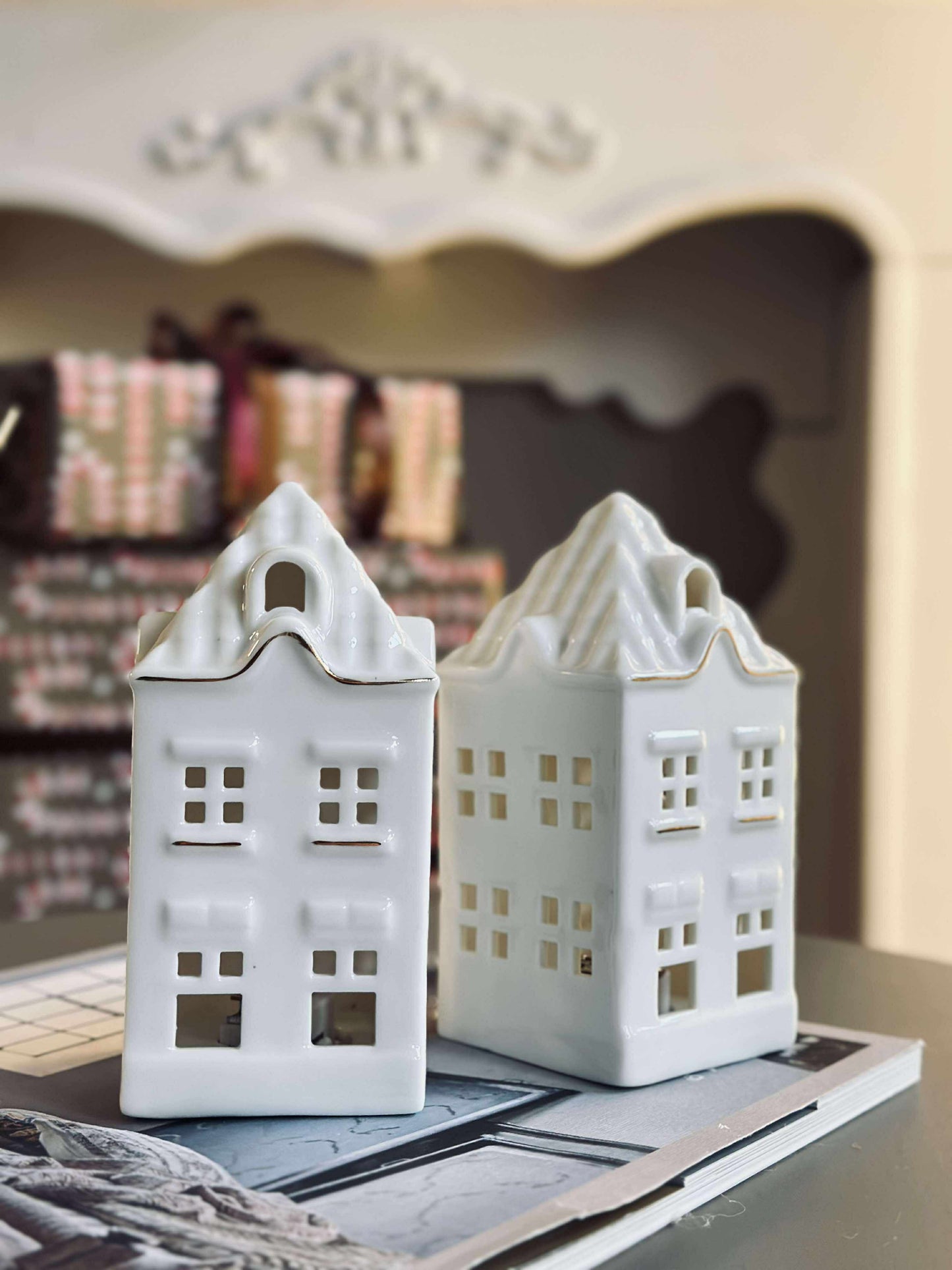 Lyshus med led - Porcelæn