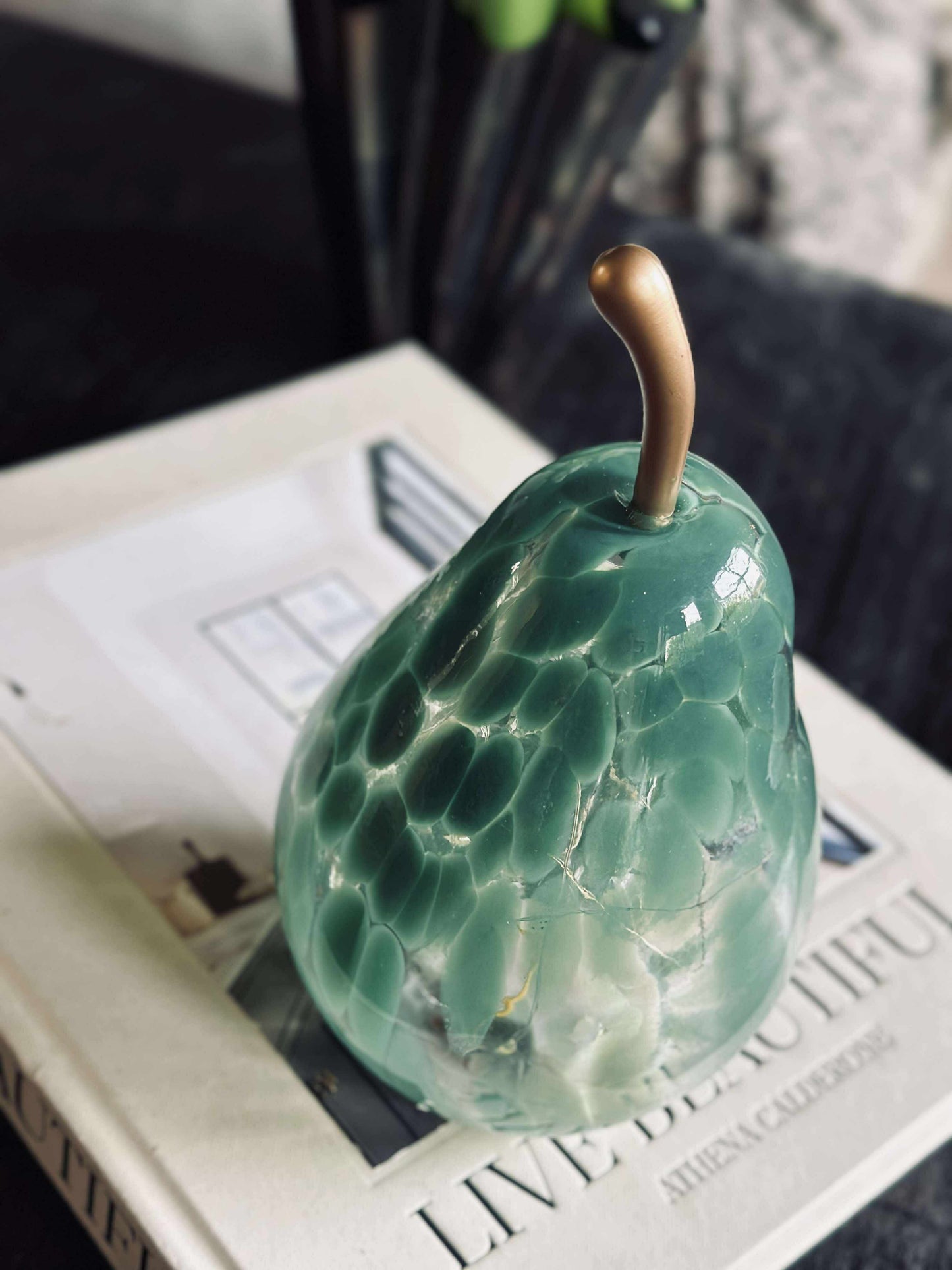 Pære med lys - Grøn