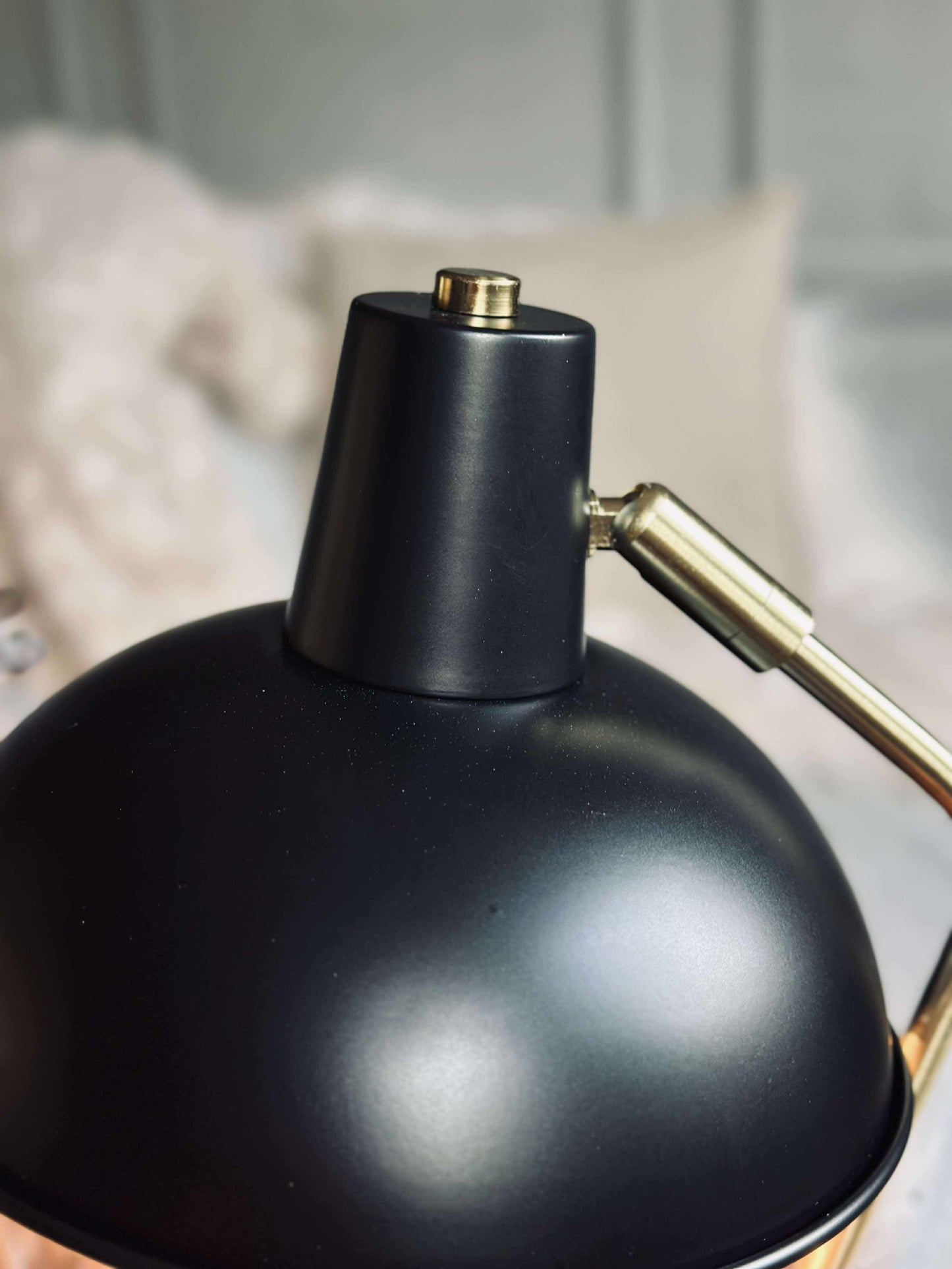 Bordlampe Retro - Sort / guld