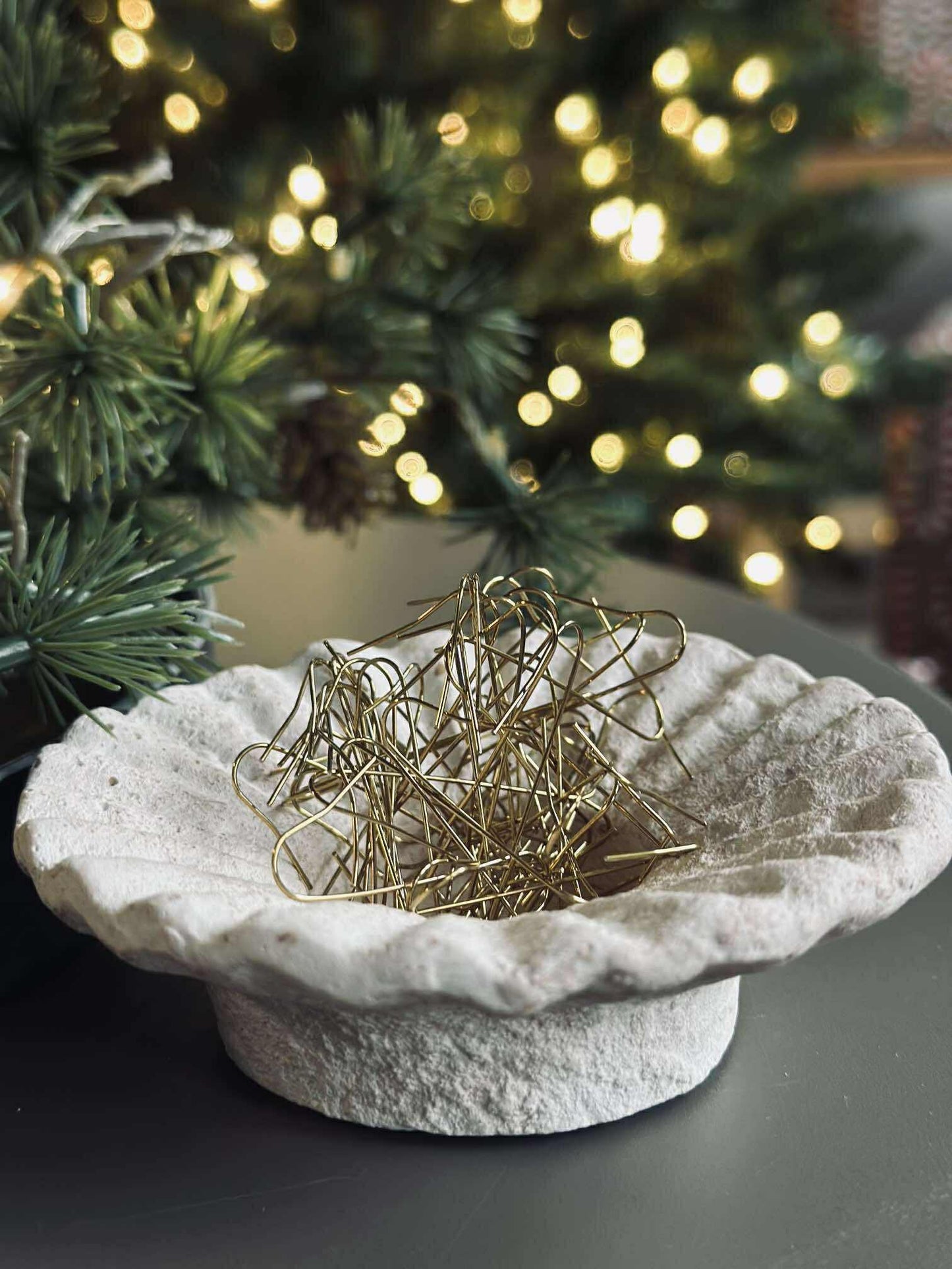 Krog til opsætning af julepynt - Guld