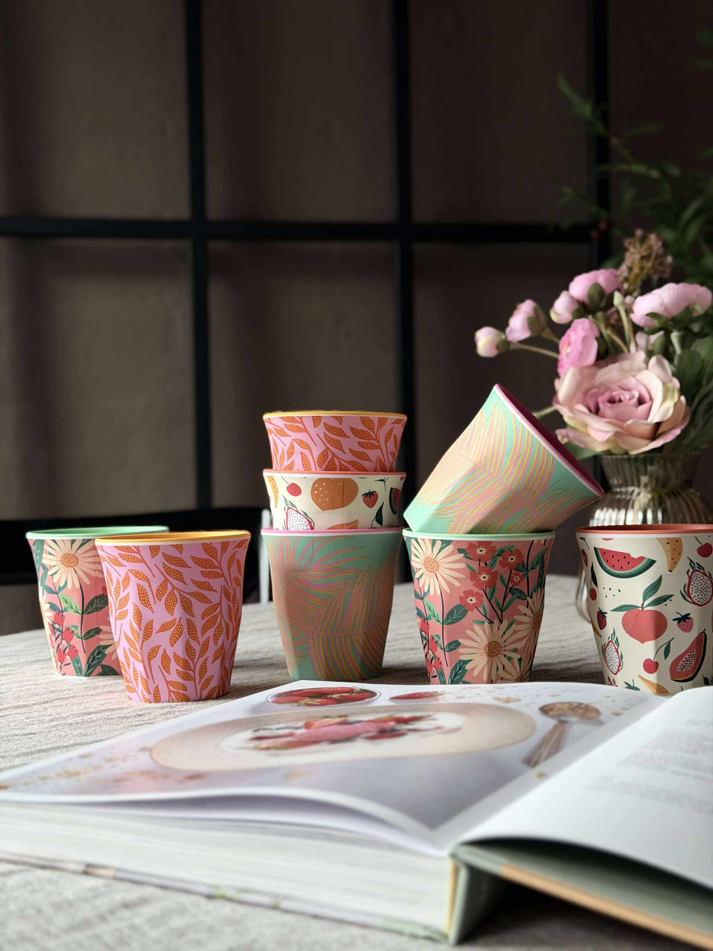 Kop flower Melamin - Mix