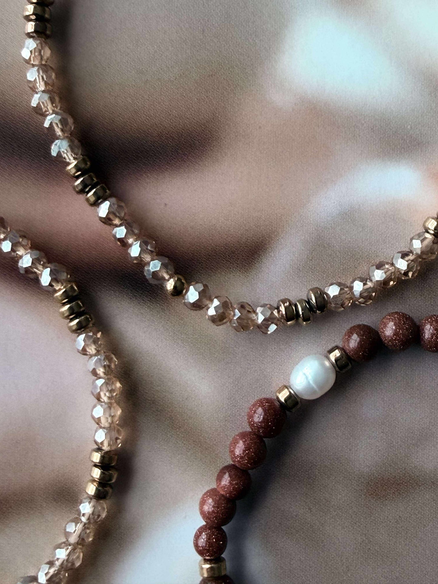 Armbånd Leah Natur/Cognac – Sæt med 3 stk