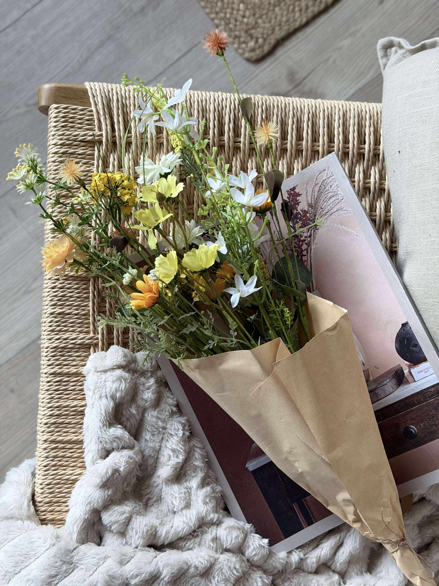 Buket Hvid / Gul - WILD FLORA