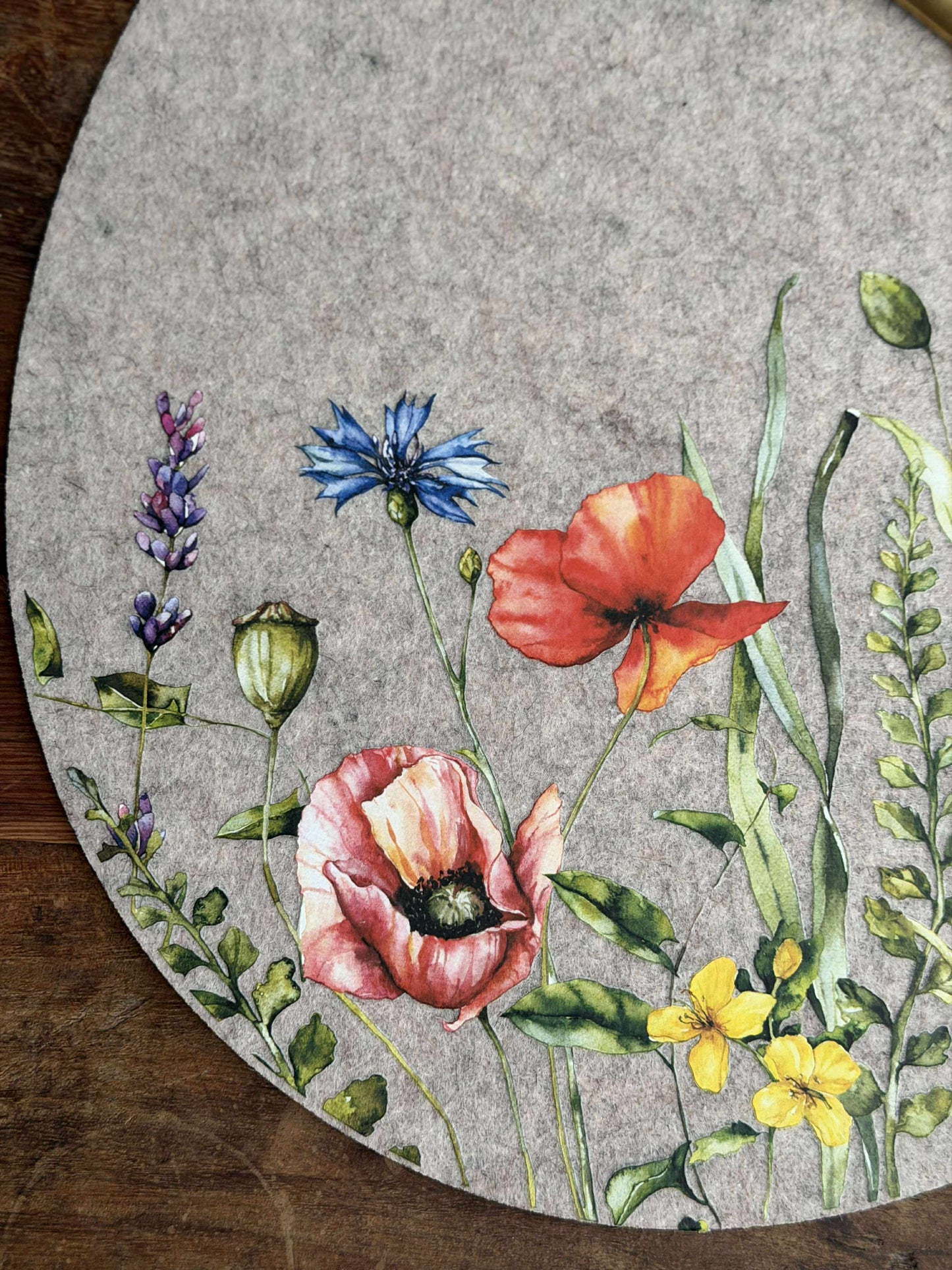 Dækkeserviet påske - Beige oval