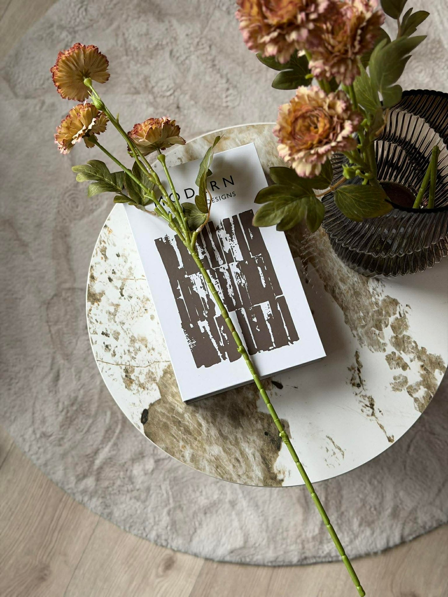 Blomst stilk 70 cm - Brændte farver