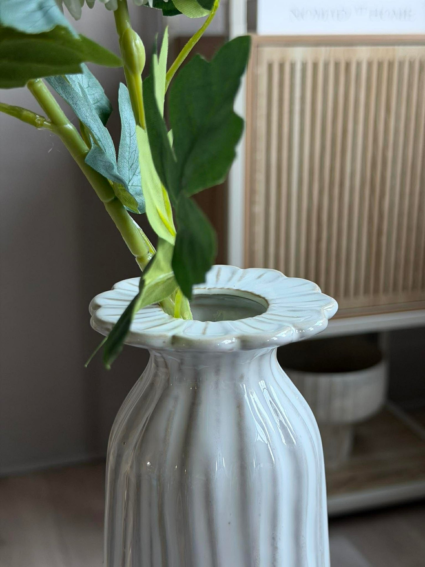 Vase flower - Hvid