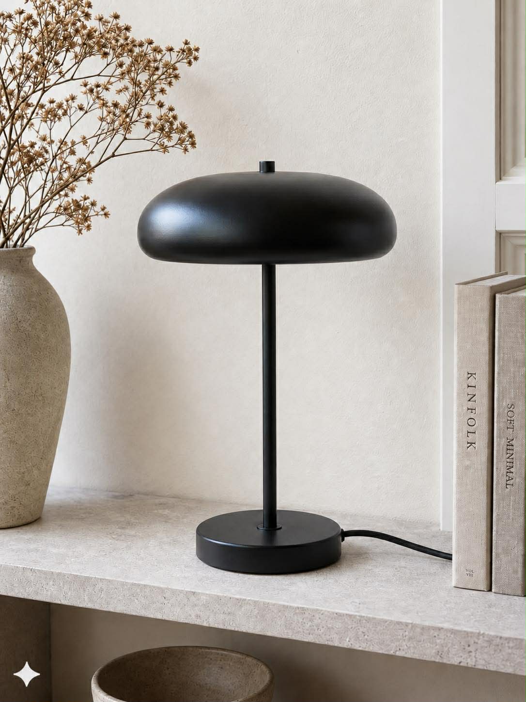 Bordlampe - Sort metal