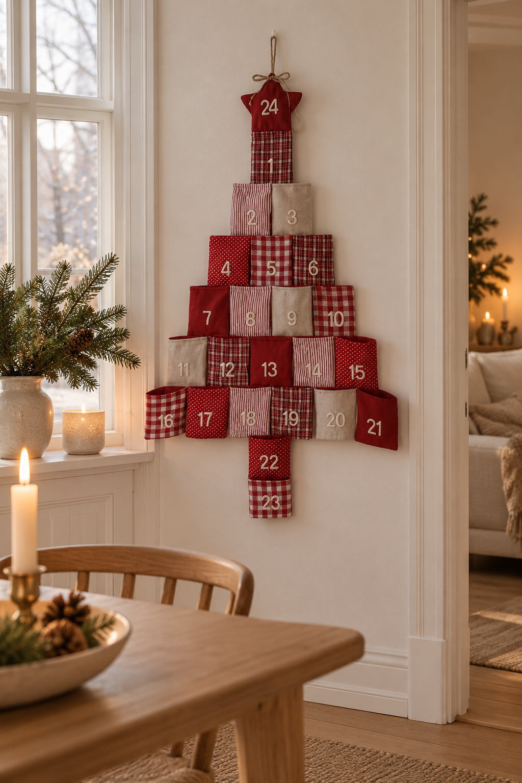 Julekalender – Rød Stofkalender