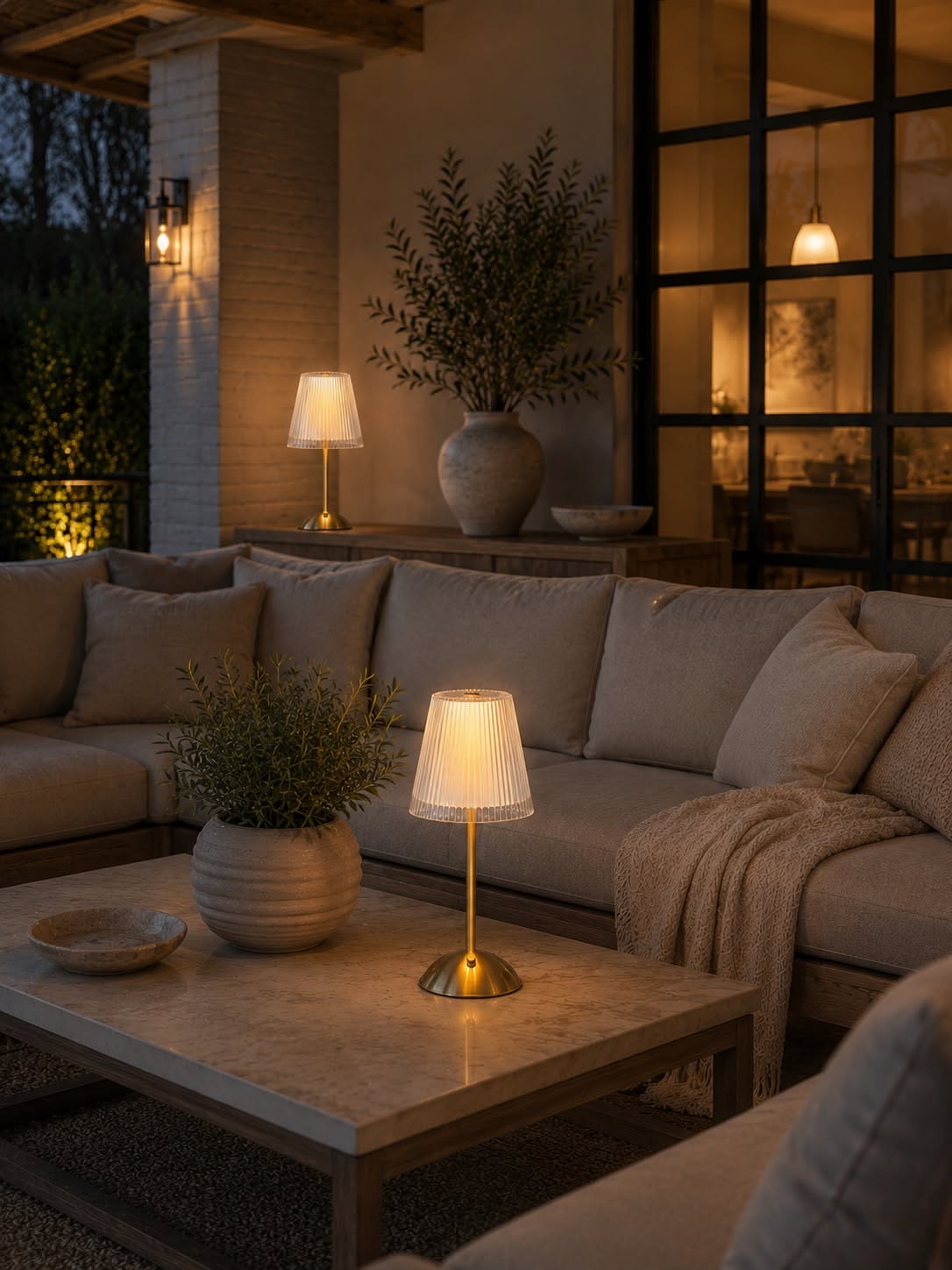 LED bordlampe GOLD - Sæt med 2 lamper