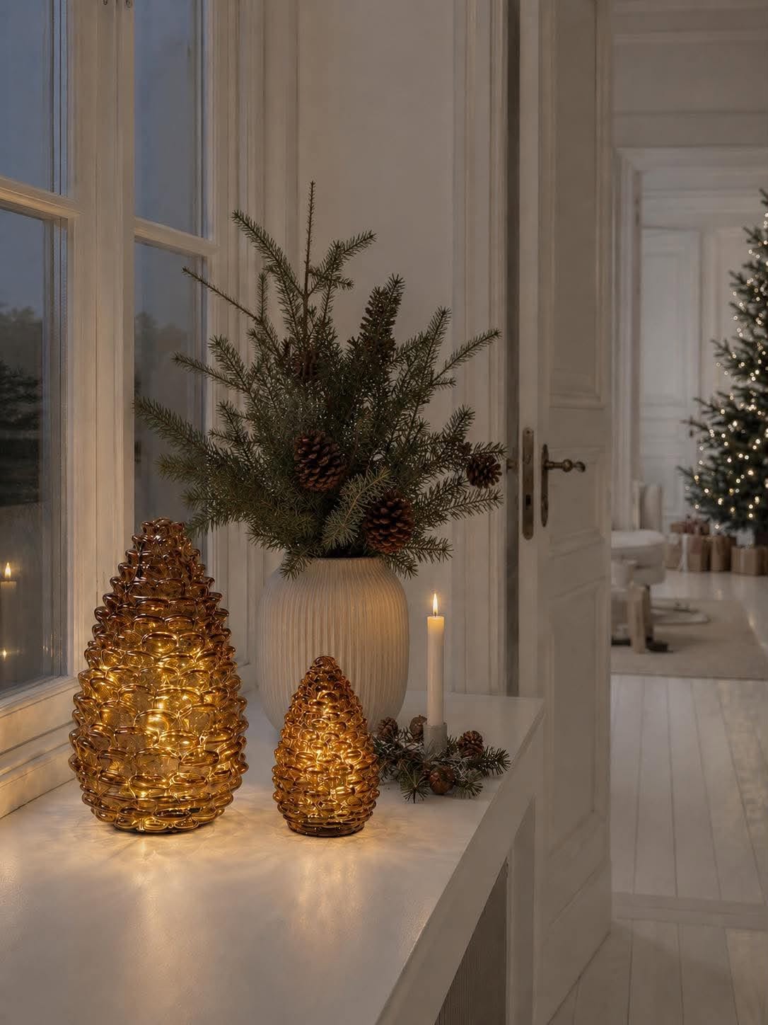 Kogle med led lys - flere størrelser