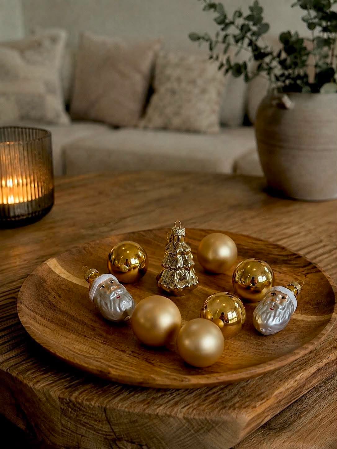 Mini julekugler - Guld