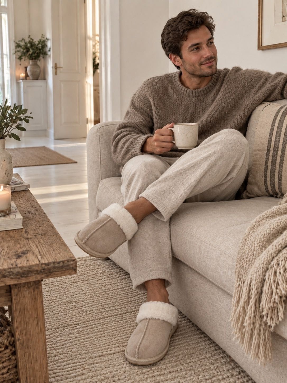 Hjemmesko Beige / hvid