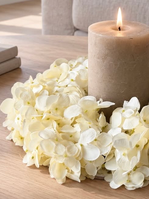 Krans Hortensia Hvid