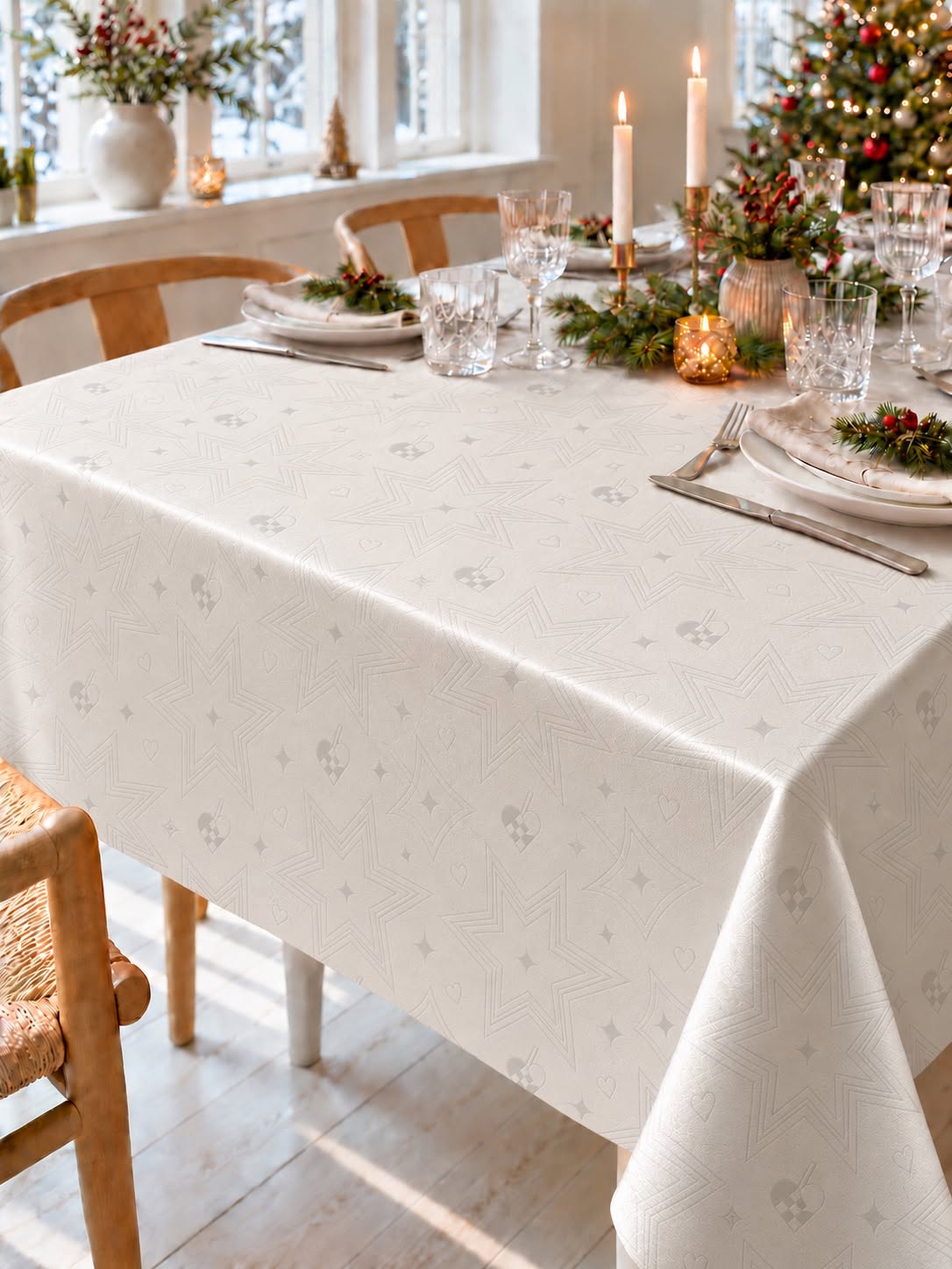 Juledug Jacquard - 240cm