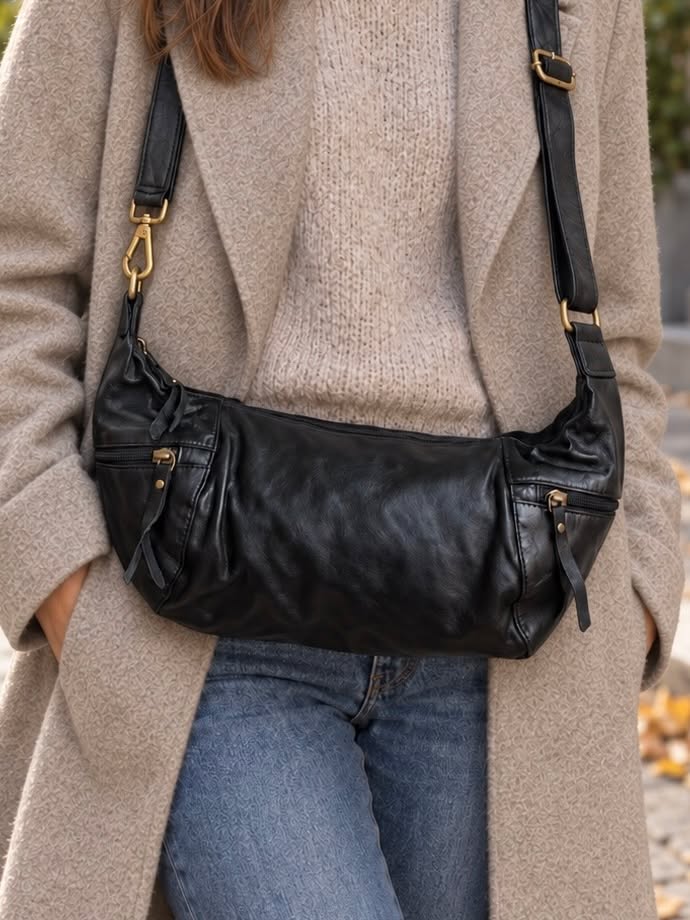 Taske Jane Black – Skuldertaske i skind