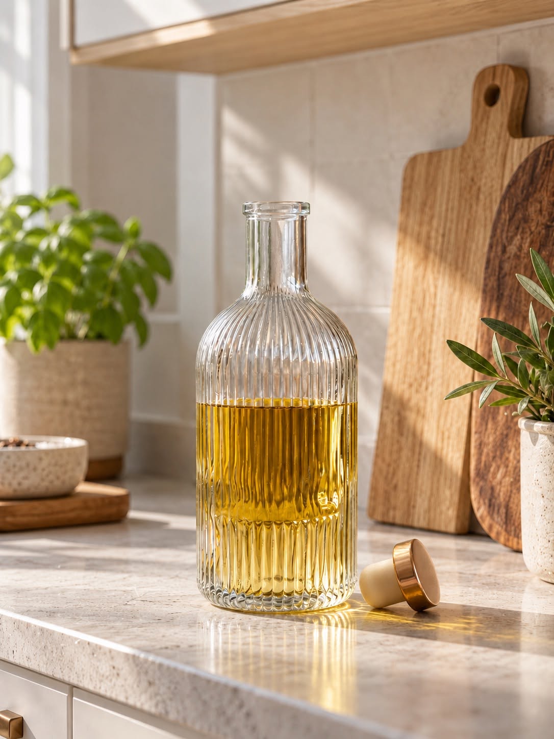 Flaske med metallåg - 500ml – i glas