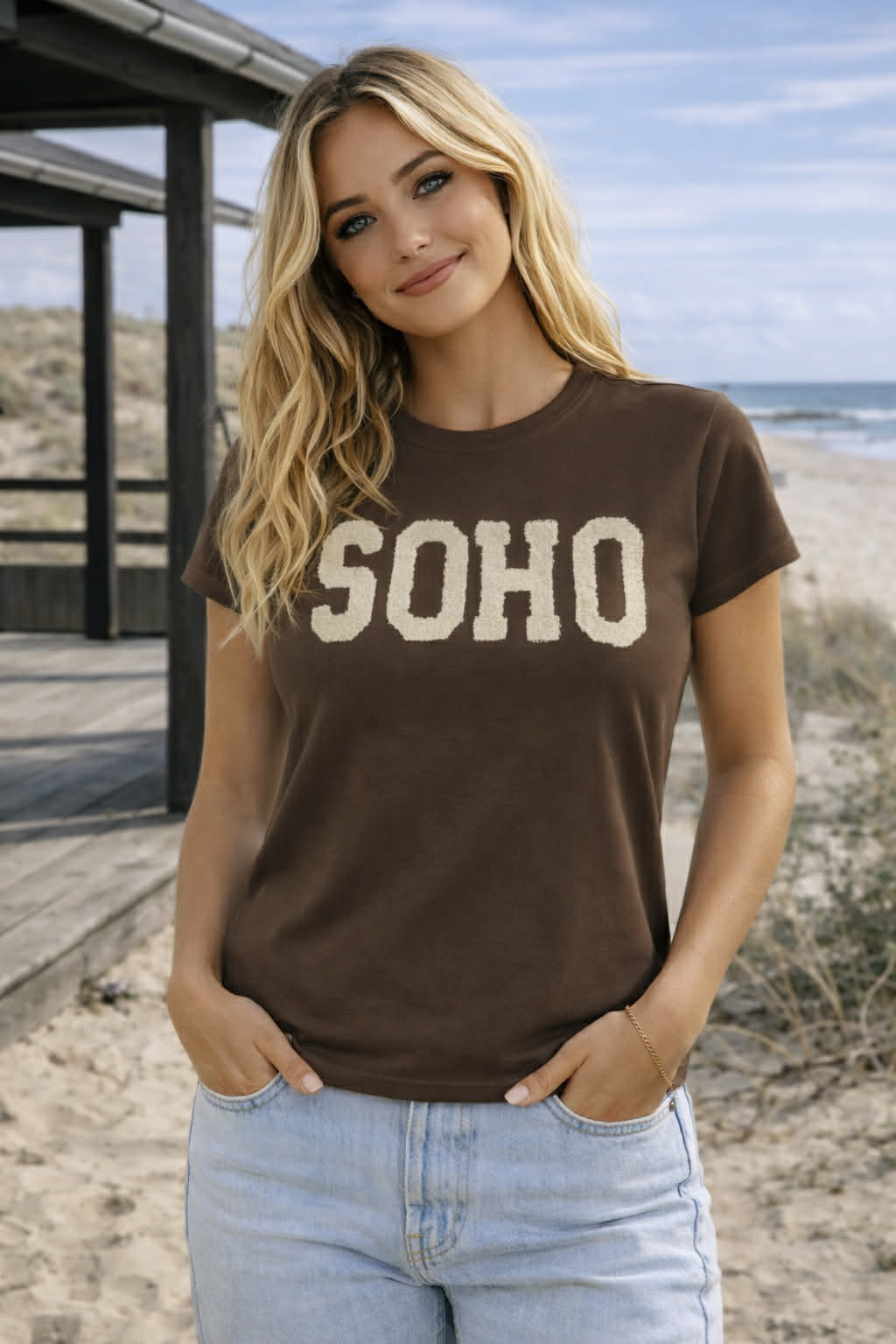 T-shirt SOHO - Moro / Beige