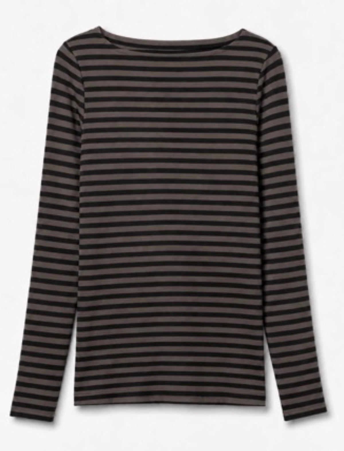 Bluse Ingrid - mocca stribe Cashmere mix
