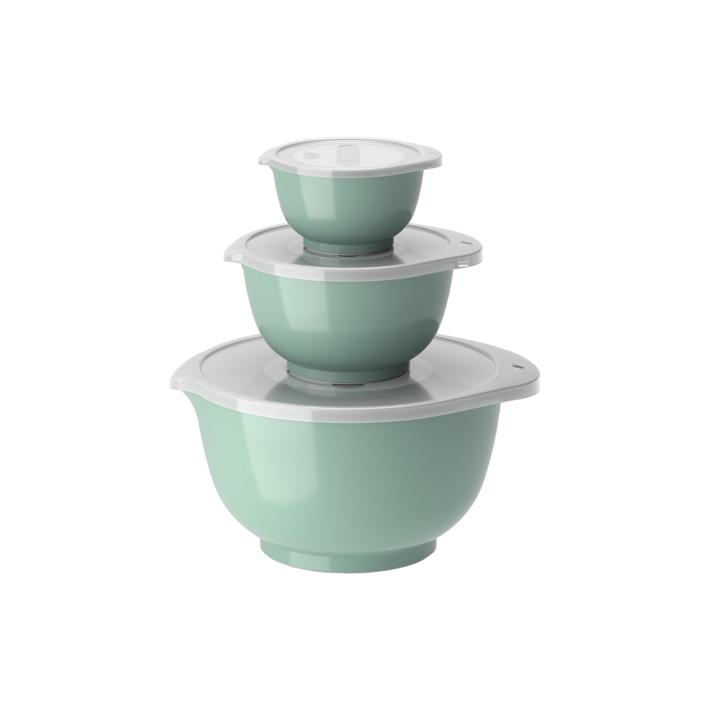 Skåle sæt - med låg - 6 dele - Nordic green