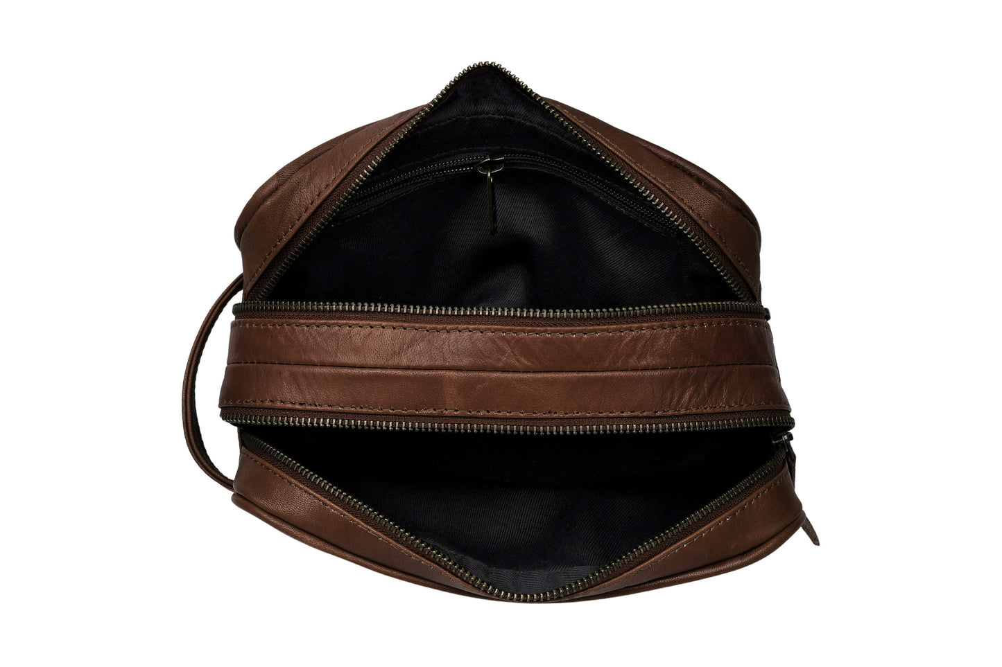 Toilettaske dobbelt Faust - Dark brown