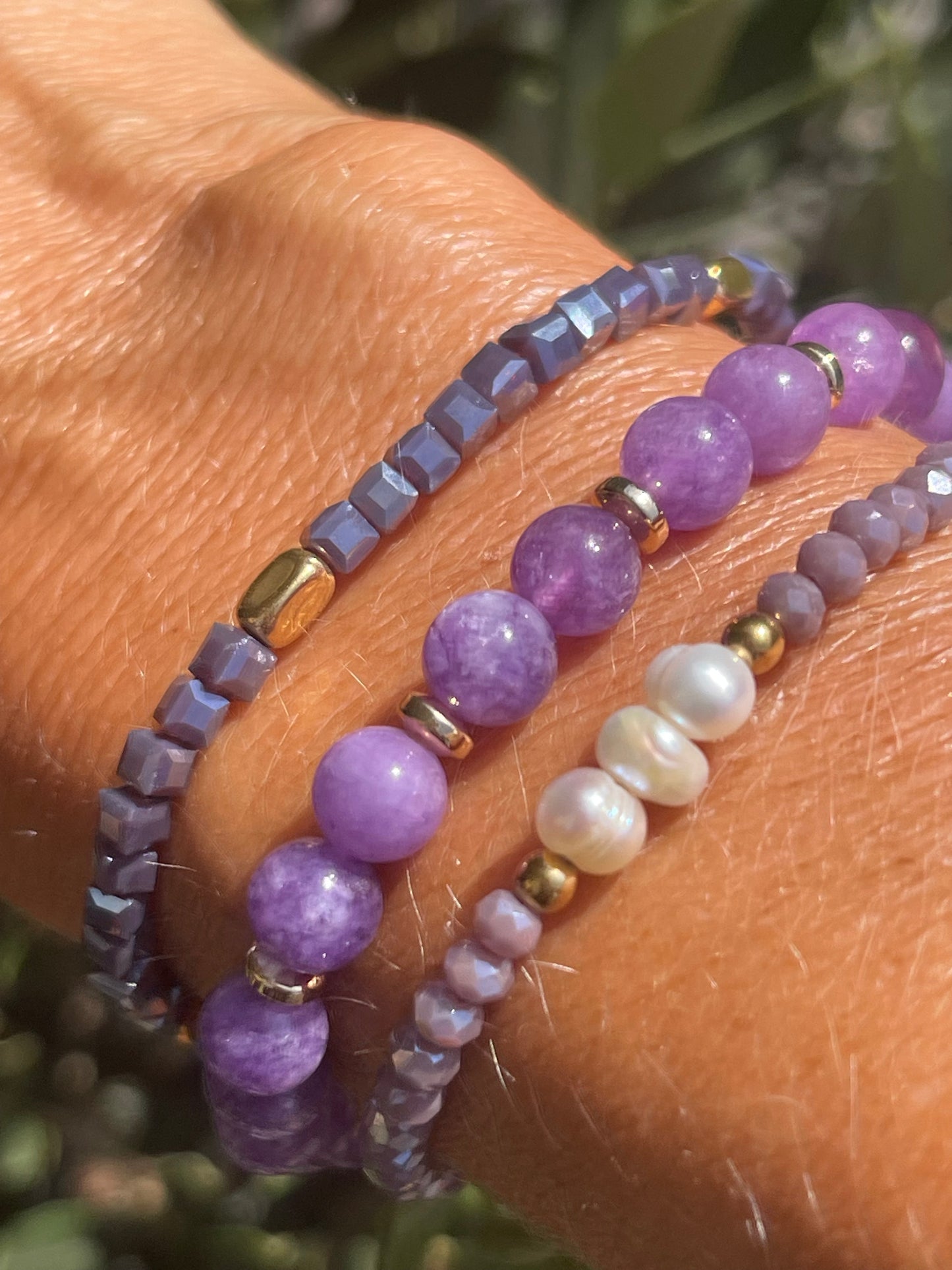 Armbånd GISELE Lavendel – Sæt med 3 stk