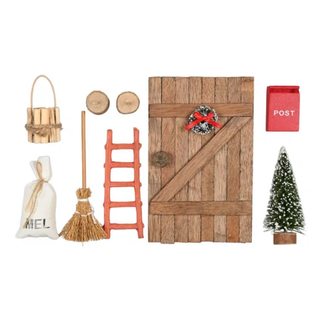 Nissedør med tilbehør - 9 dele