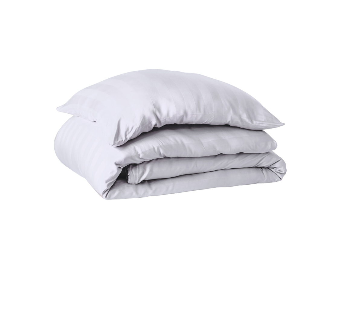 Bambus satin sengesæt, hvid, 140x200 - 63x60