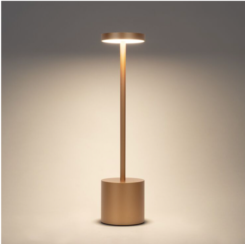 Touch bordlampe i guld