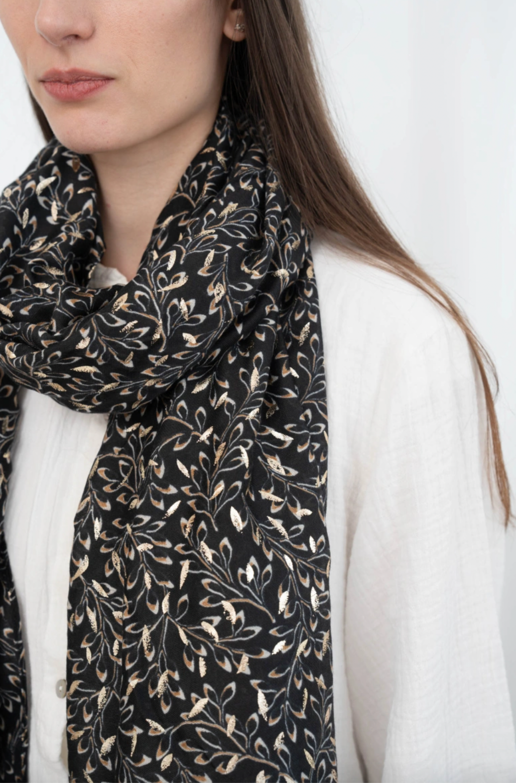 Tørklæde Black / gold