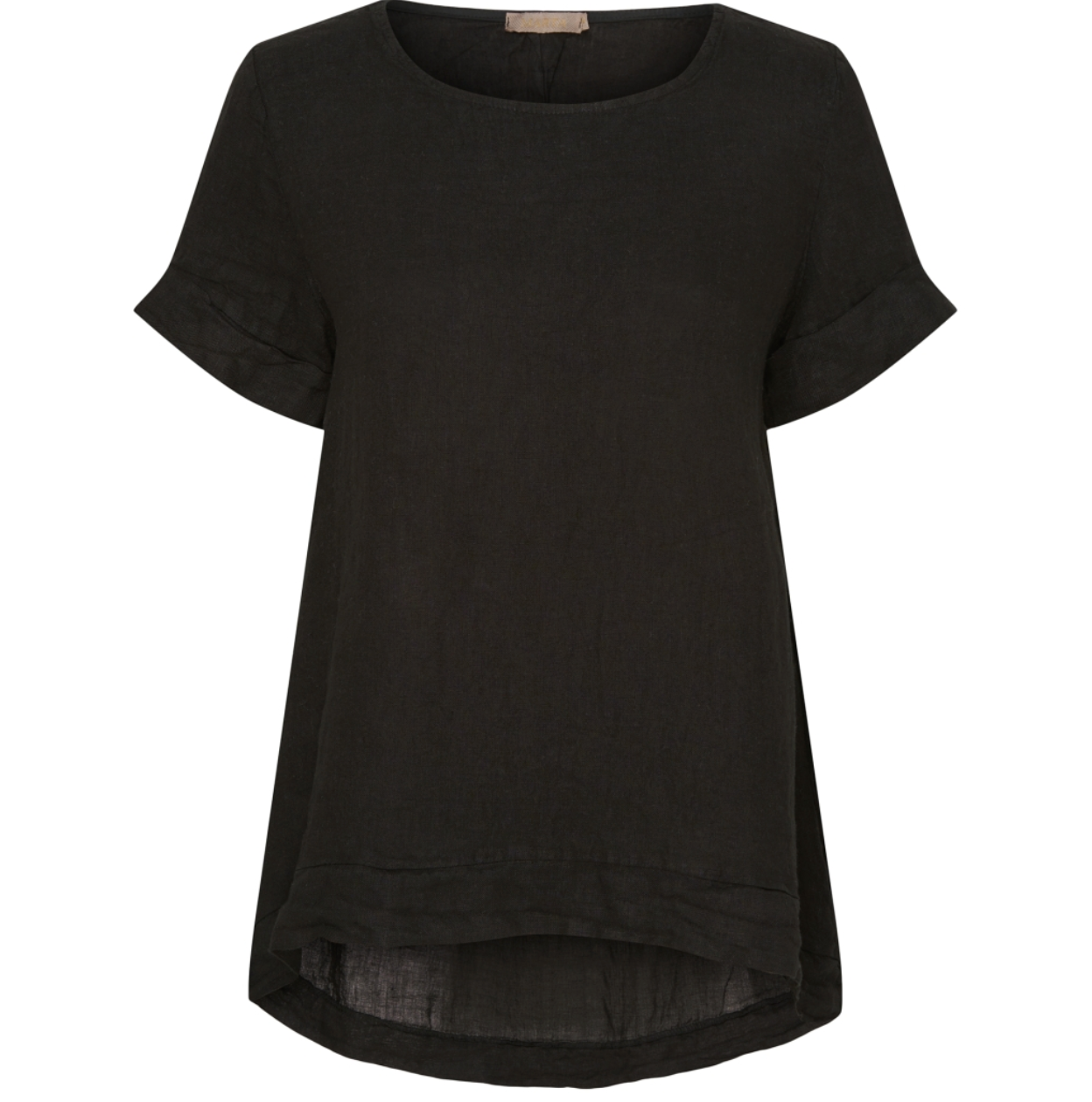 Bluse oversize hørmix – Black