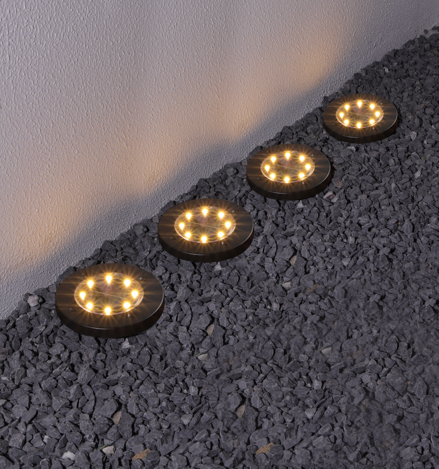 Solar spot - 4 stk. Mat sort