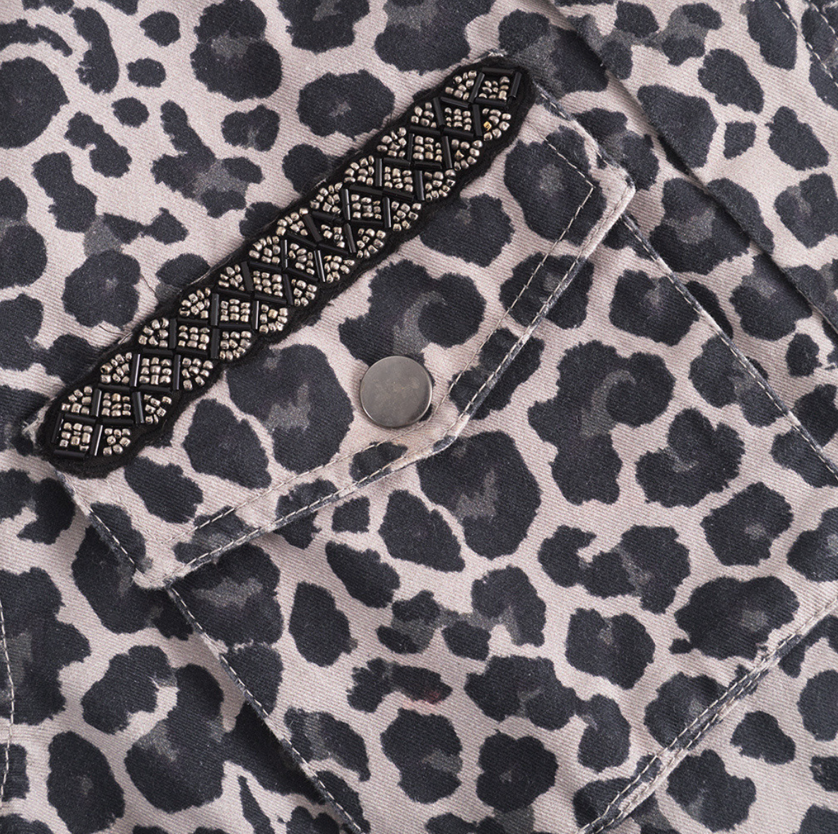 Jakke Leopard Grey